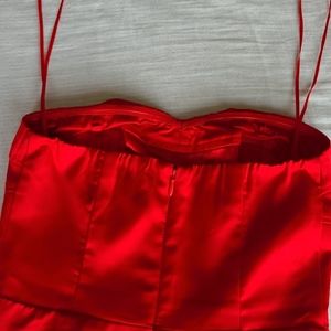 EXPRESS- Strapless red cocktail dress